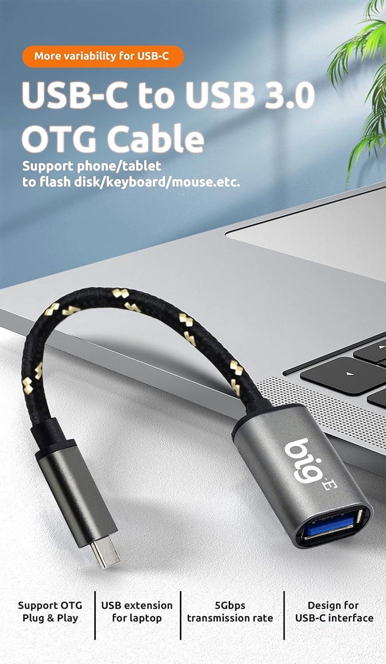 Alt view image 7 of 7 - USB C to USB 3.0 A Female (2 Pack) OTG Adapter Compatible with Your Samsung Galaxy Tab S7 S7+ S6 Lite S5e Plus for Full USB Braided Thunderbolt 3 On The Go Cable Connector(Gray)