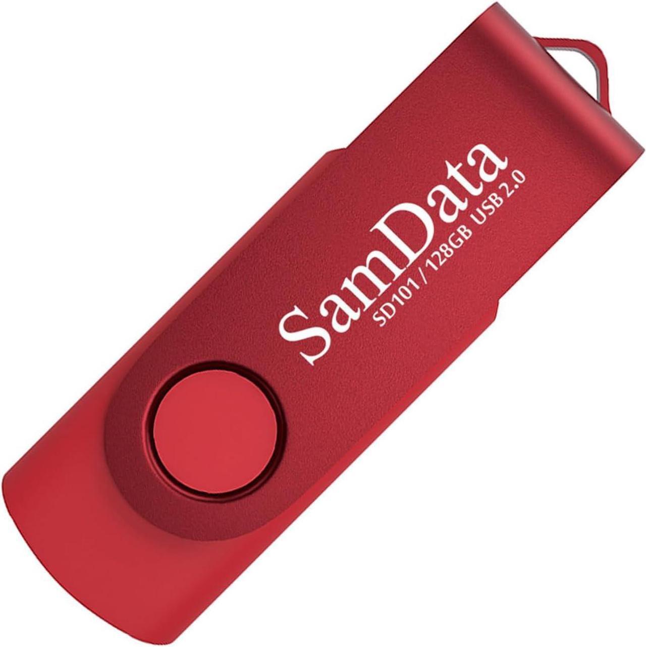 Alt view image 2 of 5 - 128GB USB Flash Drives 1 Pack 128GB Thumb Drives Memory Stick Jump Drive with LED Light for Storage and Backup (1 Pack Red)