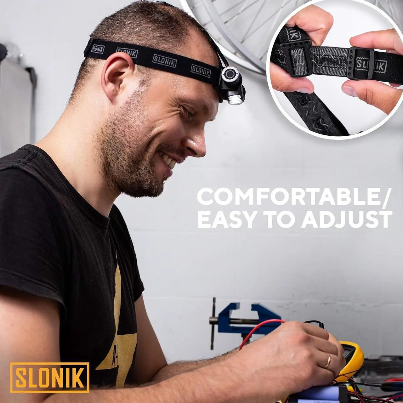 Alt view image 3 of 7 - Headlamp Rechargeable - 1000 Lumen LED USB Rechargeable Headlight - IPX4 Waterproof Head Lamp with Bright 60 ft Flashlight Beam - Hiking & Outdoor Camping Gear Black