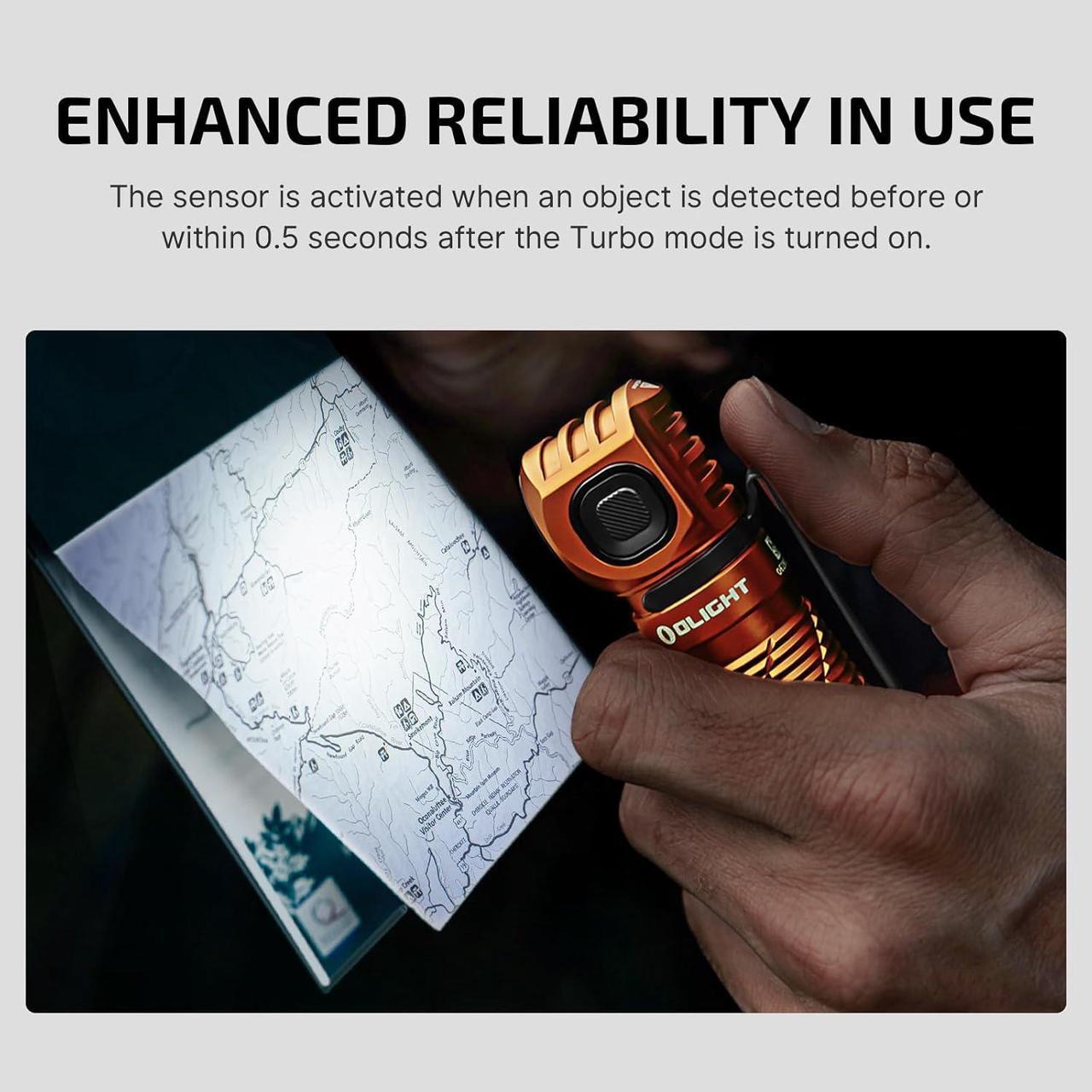 Alt view image 6 of 7 - Perun 3 Rechargeable Headlamp Flashlight, 3000 Lumens LED Headlight with Red Light, Waterproof Head Lamp with Headband for Outdoor Camping, Hiking, Working(Orange)