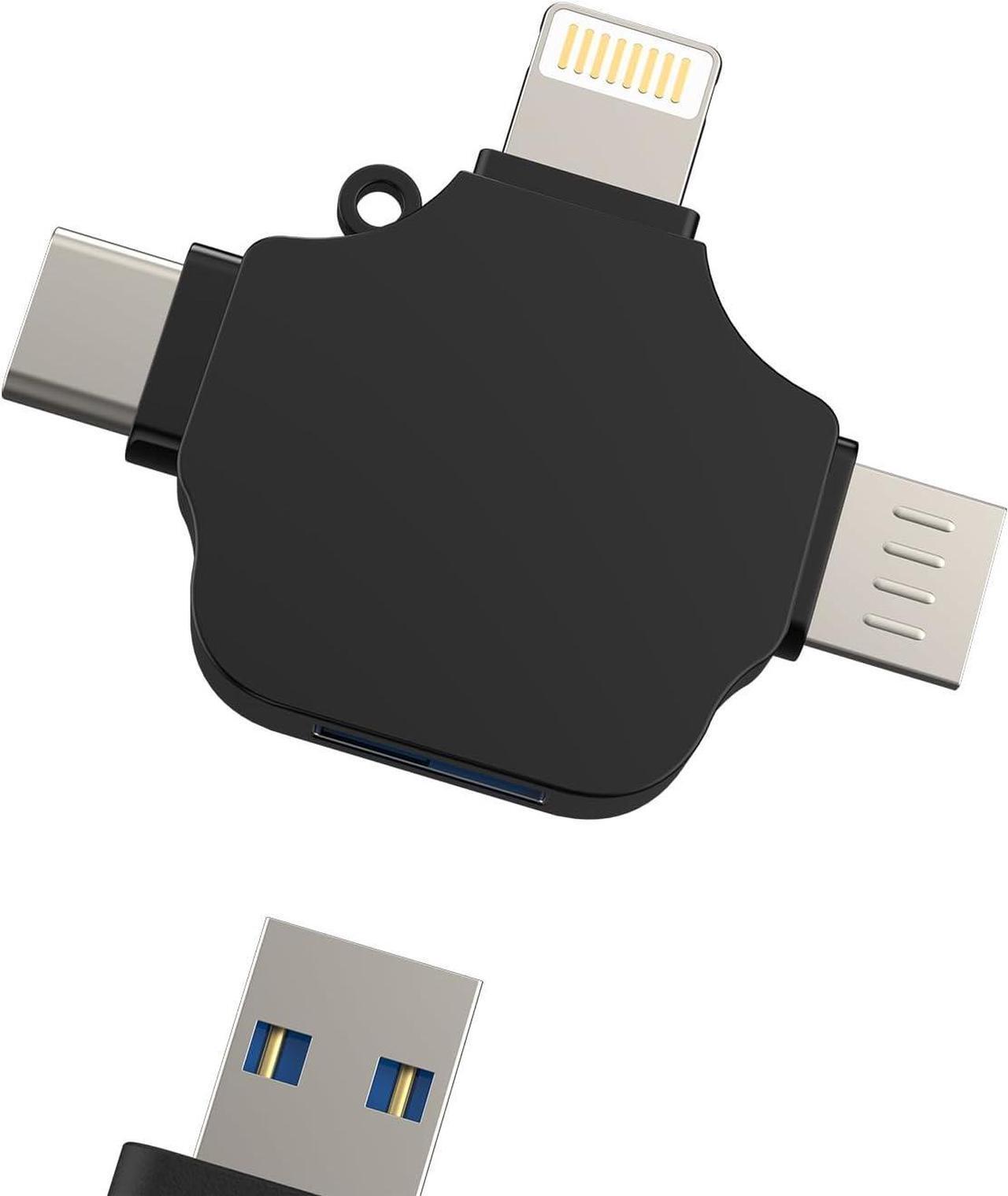Main image of USB to Lightning Micro USB Type C(3in1) OTG Adapter Compatible for  LG  iPhone15 14 13 12 Pro Max Plus iPad Air Mini Camera Card Reader Keyboard Mouse Flash Drive Android Accessories