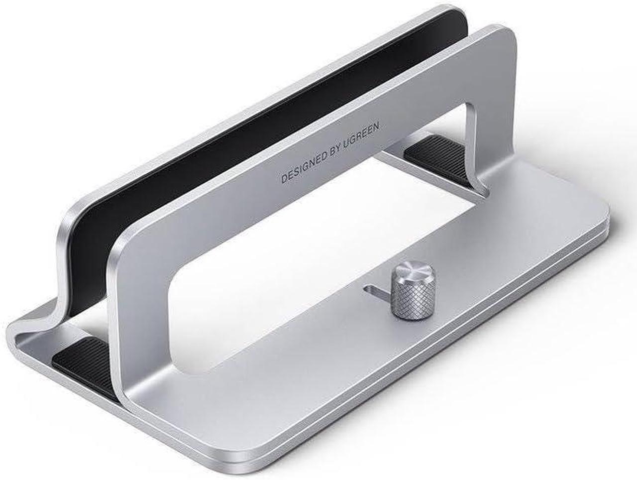 Alt view image 4 of 7 - Vertical Laptop Stand Holder for Desk Compatible with MacBook Pro MacBook Air Stand Vertical Aluminum Adjustable for Up to 17.3 Inch Gaming Laptop Gray