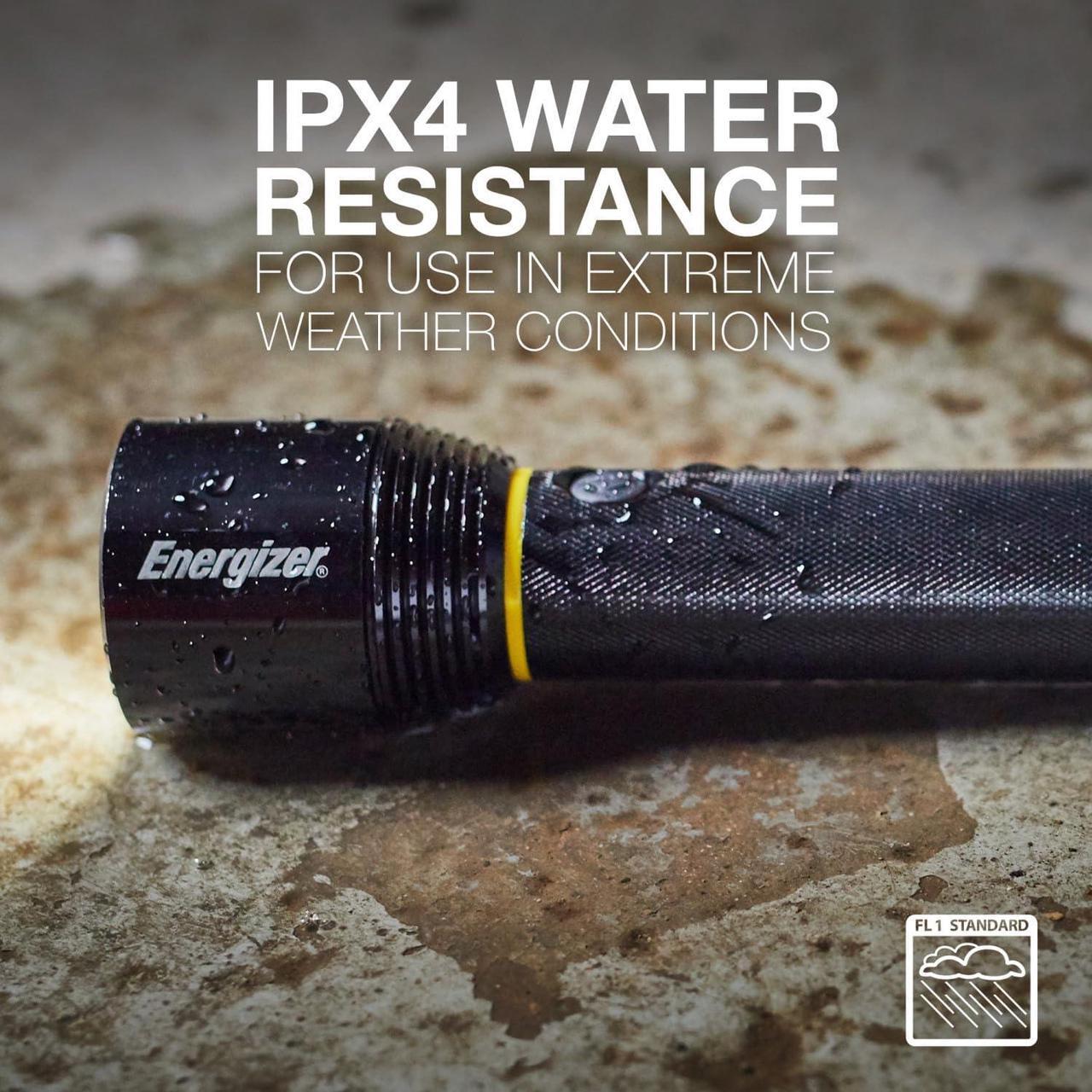 Alt view image 4 of 7 - ENERGIZER LED Flashlight Vision PRO Ultra Bright 1000+ Lumens IPX4 Water Resistant Aircraft-Grade Aluminum LED Light Rugged Metal Flash Light for Outdoors Emergency Power Outage Black