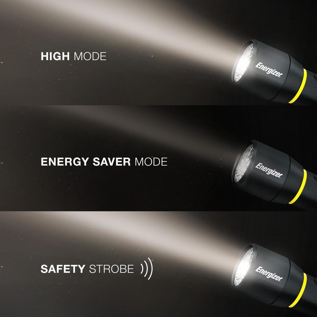 Alt view image 6 of 7 - ENERGIZER LED Flashlight Vision PRO Ultra Bright 1000+ Lumens IPX4 Water Resistant Aircraft-Grade Aluminum LED Light Rugged Metal Flash Light for Outdoors Emergency Power Outage Black