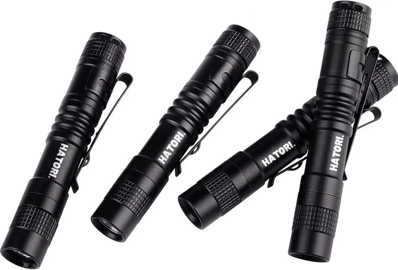 Main image of LED Mini Flashlight Bright Small Handheld Pocket Flashlights Tactical High Lumens Pen Light for Camping Outdoor Emergency 4 Pack(3.55Inch)