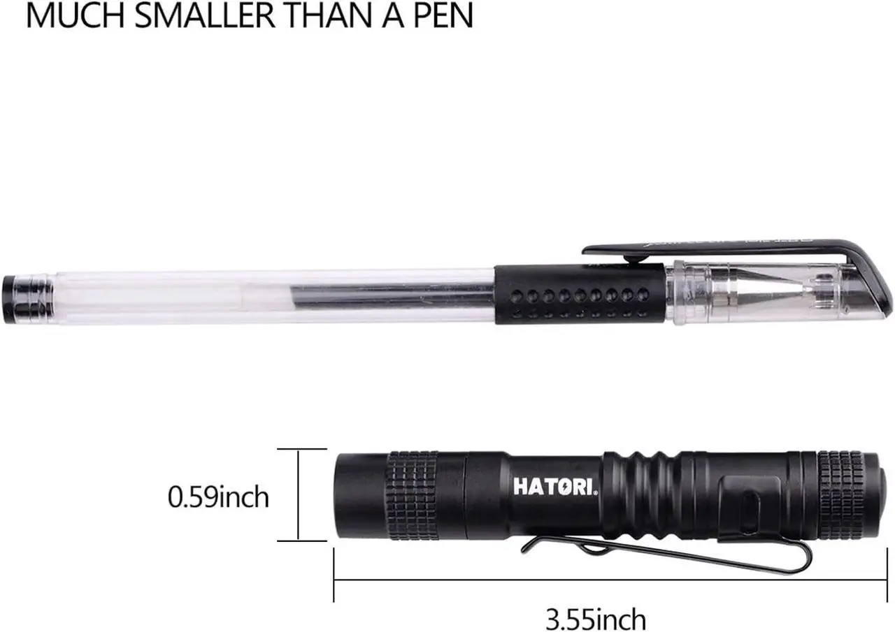 Alt view image 2 of 7 - LED Mini Flashlight Bright Small Handheld Pocket Flashlights Tactical High Lumens Pen Light for Camping Outdoor Emergency 4 Pack(3.55Inch)