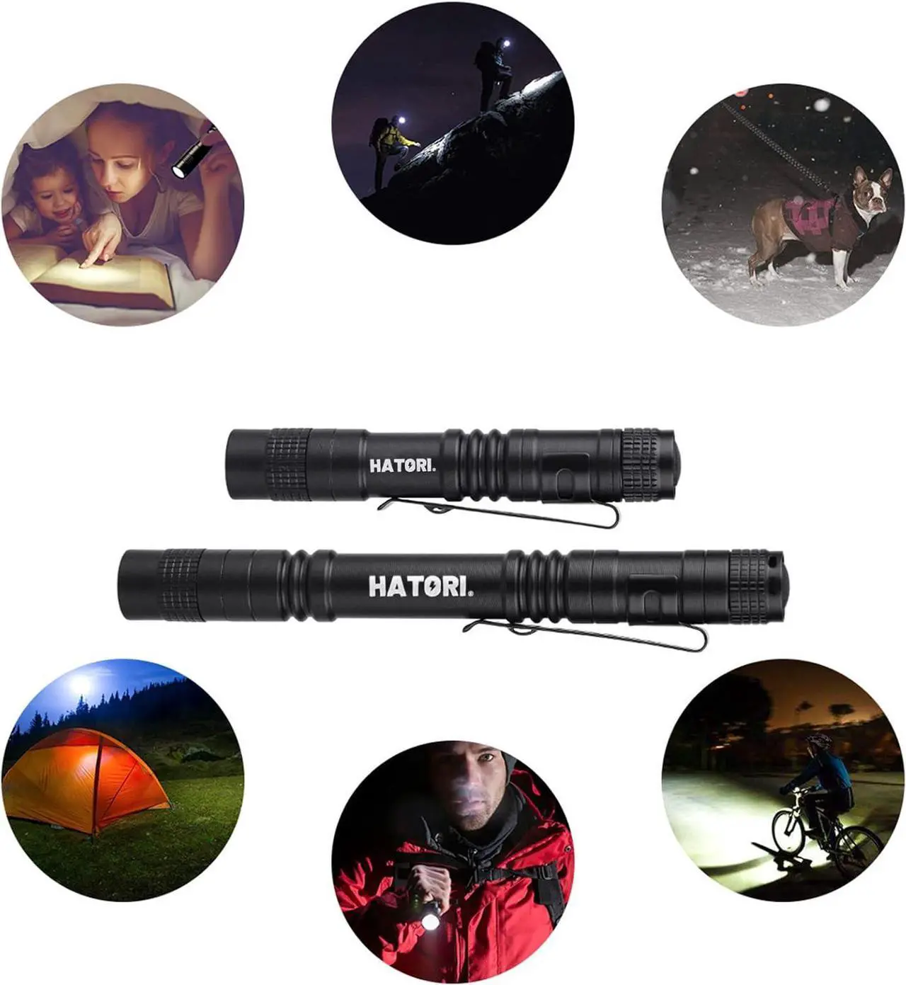 Alt view image 6 of 7 - LED Mini Flashlight Bright Small Handheld Pocket Flashlights Tactical High Lumens Pen Light for Camping Outdoor Emergency 4 Pack(3.55Inch)