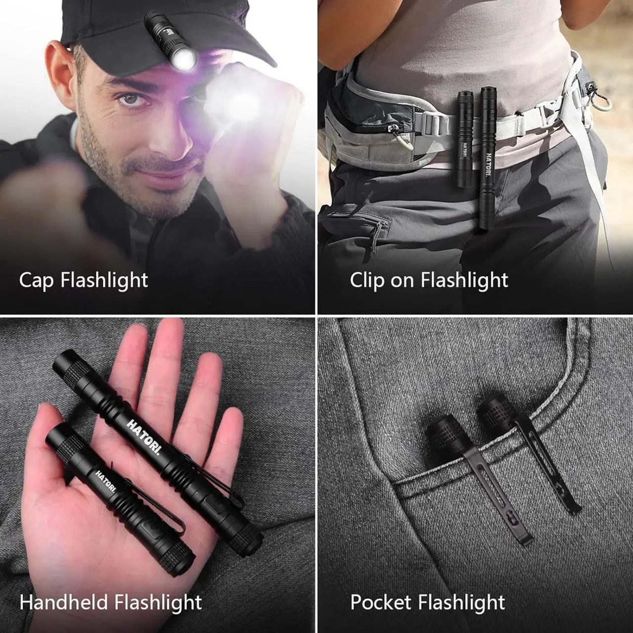 Alt view image 7 of 7 - LED Mini Flashlight Bright Small Handheld Pocket Flashlights Tactical High Lumens Pen Light for Camping Outdoor Emergency 4 Pack(3.55Inch)