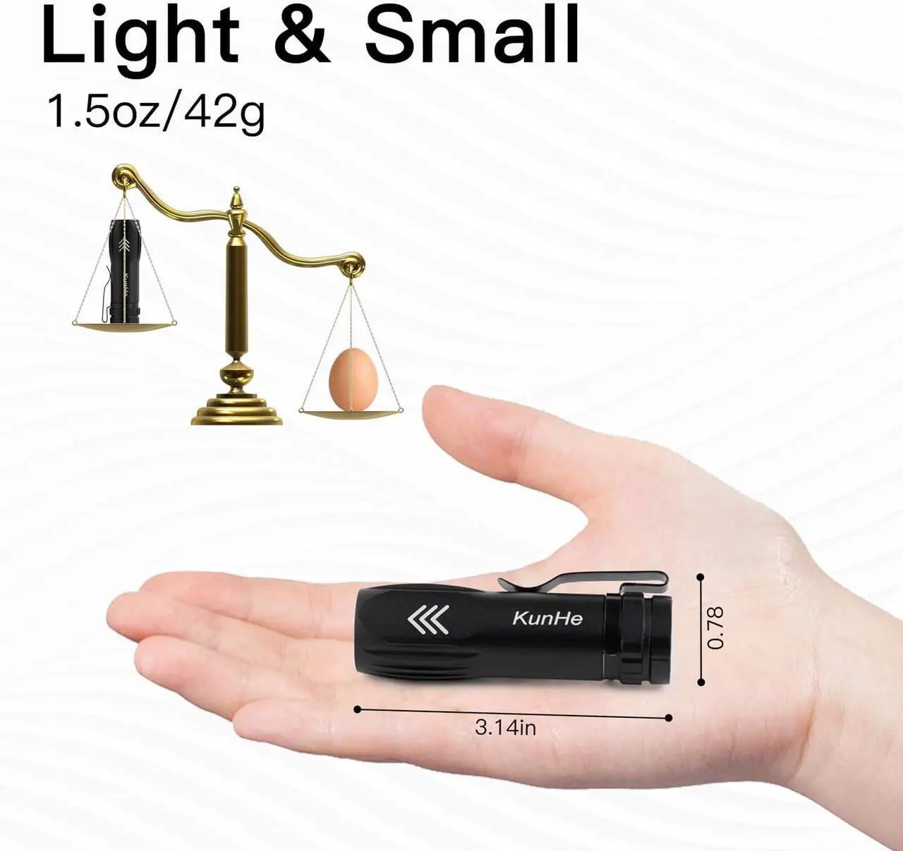 Alt view image 2 of 7 - Small Rechargeable Flashlights Mini LED Pocket Flashlight Battery Operated Bulk Flash Light Clip for Home EDC Stocking Stuffers for Men Adults 5 Pack