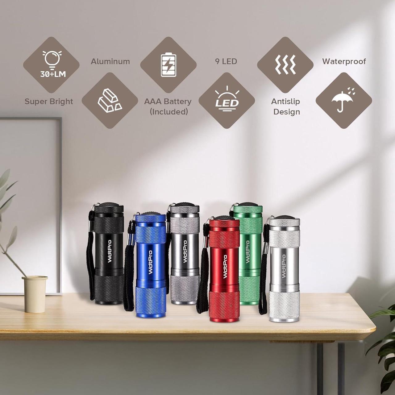 Alt view image 5 of 7 - LED Mini Flashlights Super Bright Flashlight with Lanyard Assorted Colors - Best Tac Torch Light for Kids Night Reading Power Outages Camping(6 Pack)