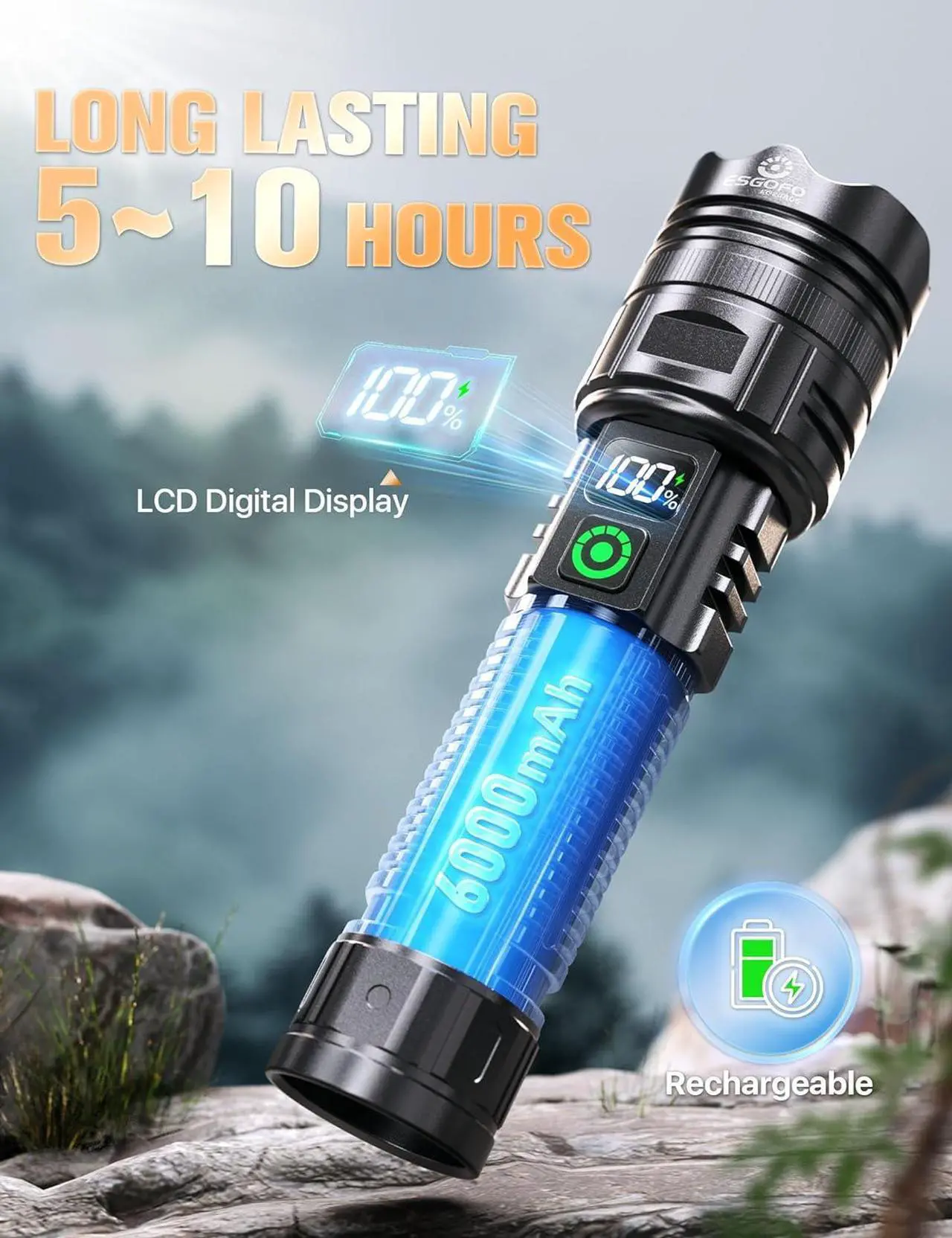 Alt view image 5 of 7 - 3Pack Rechargeable Flashlights Tactical Flashlights High Lumens Super Bright Flashlight Mini Small Flashlights Powerful LED Linterna Recargable Pocket Handheld LED Flash Light for Home Emergency