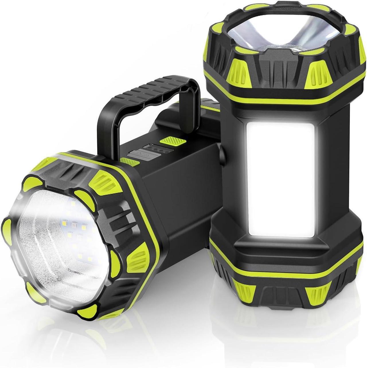 Main image of 2 Pack Camping Lantern Rechargeable LED Camping Flashlight 4800 Capacity 8 Modes Portable Camping Light for Emergency Hurricane Hiking Power Outages Camping Essentials