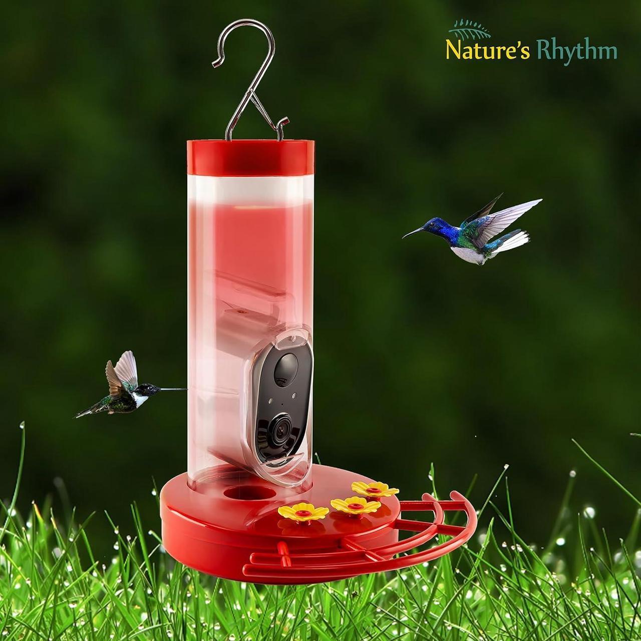 Alt view image 6 of 7 - Smart Bird Feeder with Camera Smart Hummingbird Feeder AI Identify Cloud Storage CCPA Data Protection Unique Bee & Ant Proof Design Google Login Idea Gift for Family Friends (20 Ounces)