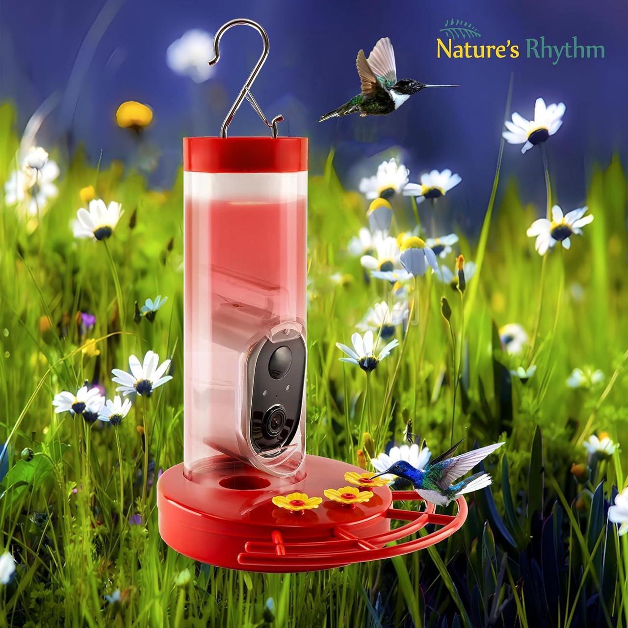 Alt view image 7 of 7 - Smart Bird Feeder with Camera Smart Hummingbird Feeder AI Identify Cloud Storage CCPA Data Protection Unique Bee & Ant Proof Design Google Login Idea Gift for Family Friends (20 Ounces)