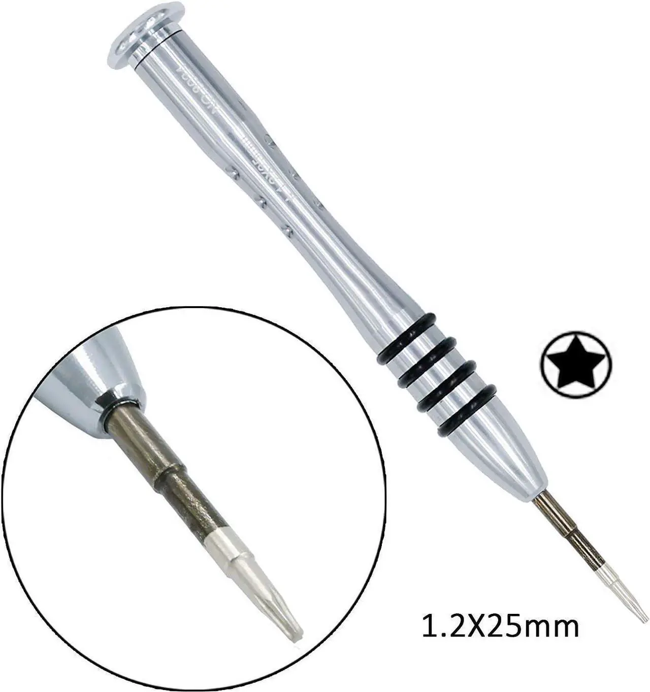Alt view image 4 of 6 - 6 Pieces Screwdriver Tool Kit 1.2mm 5-Point P5 Pentalobe + 6-Point T5 Torx + 1.5mm PH000 Phillips Screwdriver for Repair MacBook Air 13 15and Pro Retina Display