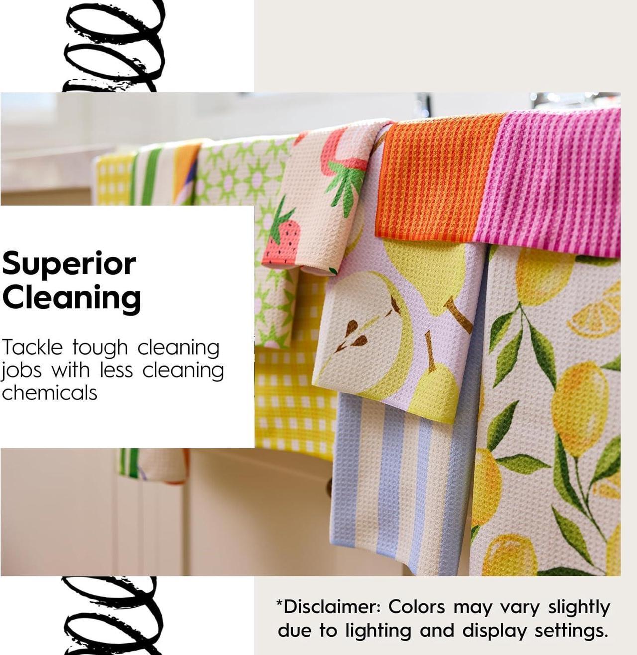 Alt view image 3 of 7 - Kitchen Towels - Quick Dry Microfiber Cloth Dish Towels for Kitchen Drying - Premium Quick Dry Towel (Paradise Play 18 x 30 (2-Pack Set))