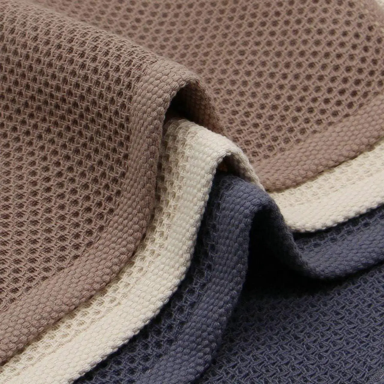 Alt view image 4 of 7 - MiasDream Natural Cotton Tidy Dish Cloths Rags Waffle Weave Kitchen Towels and Dishcloths Sets Soft and Absorbent Hand Towel Washcloths 12inchx12inch 6 Pack (Multi Color)