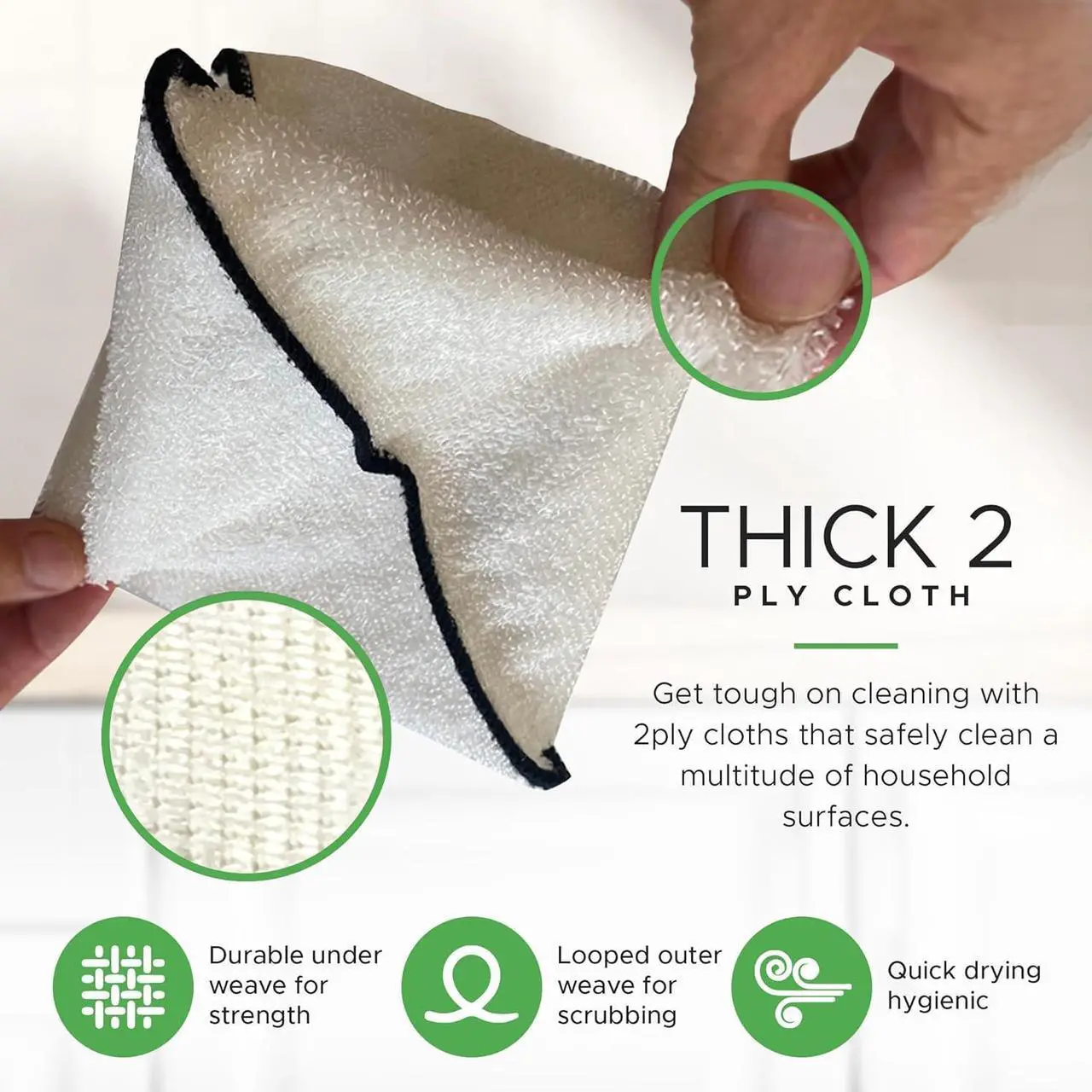 Alt view image 5 of 7 - Dish Cloths & Dish Towels for Kitchen - Reusable Hygienic Quick Drying Durable Kitchen Washcloth Absorbent Scrub-Non-Scratch 6x7 Inches Multi Color 6 Pack