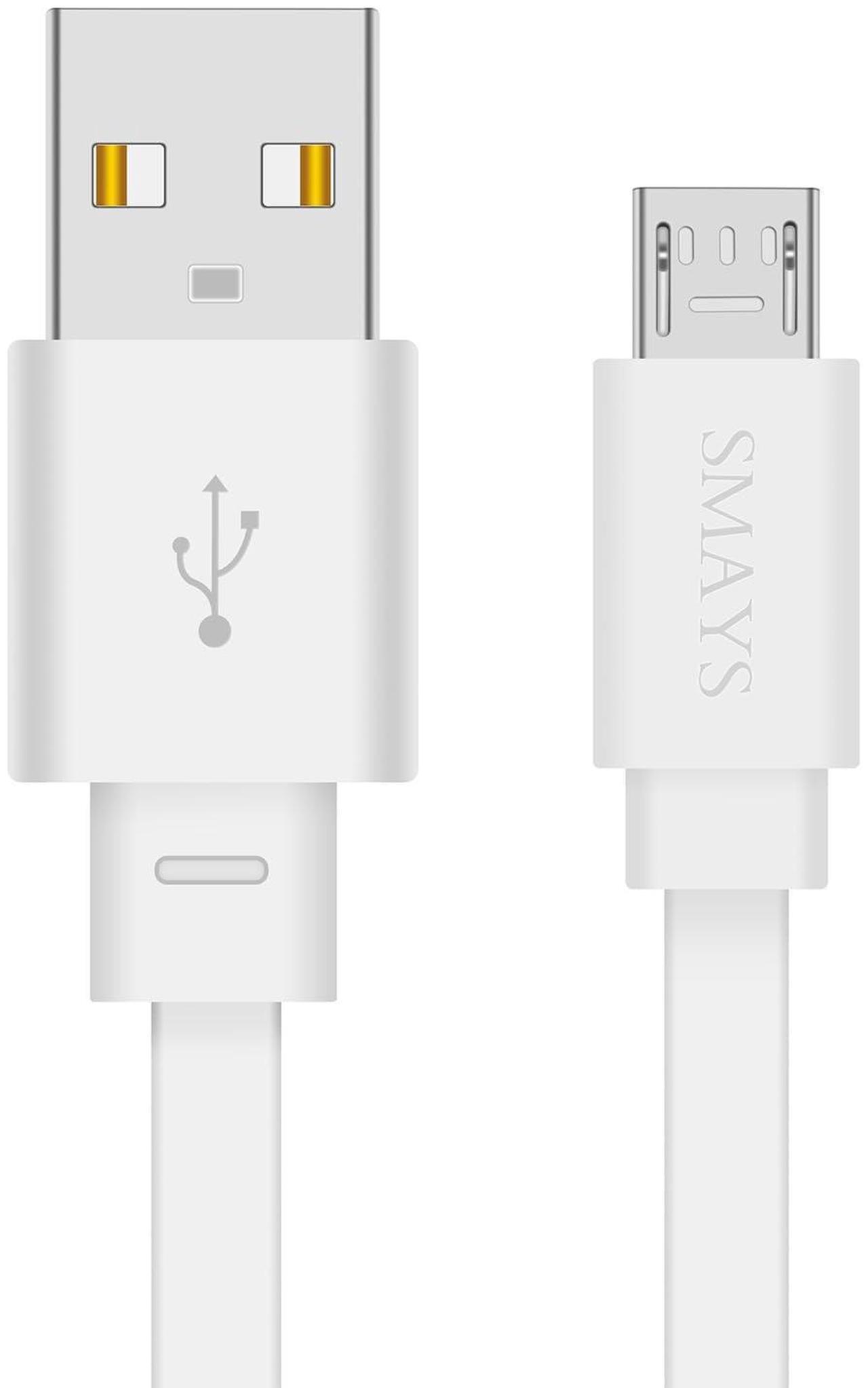 Alt view image 5 of 6 - 4-Pack 25 ft Extension Cable for WYZE Cam v4 WYZE Cam v3 and v3 Pro Camera Long Flat Micro USB Cord White
