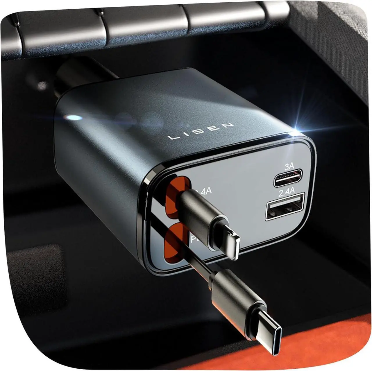 Main image of Retractable Car Charger [69W USB C Car Accessories Adapter ] for iPhone 16 USB C Charger Fast Charging Travel Essentials Gifts for Women Men Road Trip Essentials for iPhone 16e 16 15 14 13 12