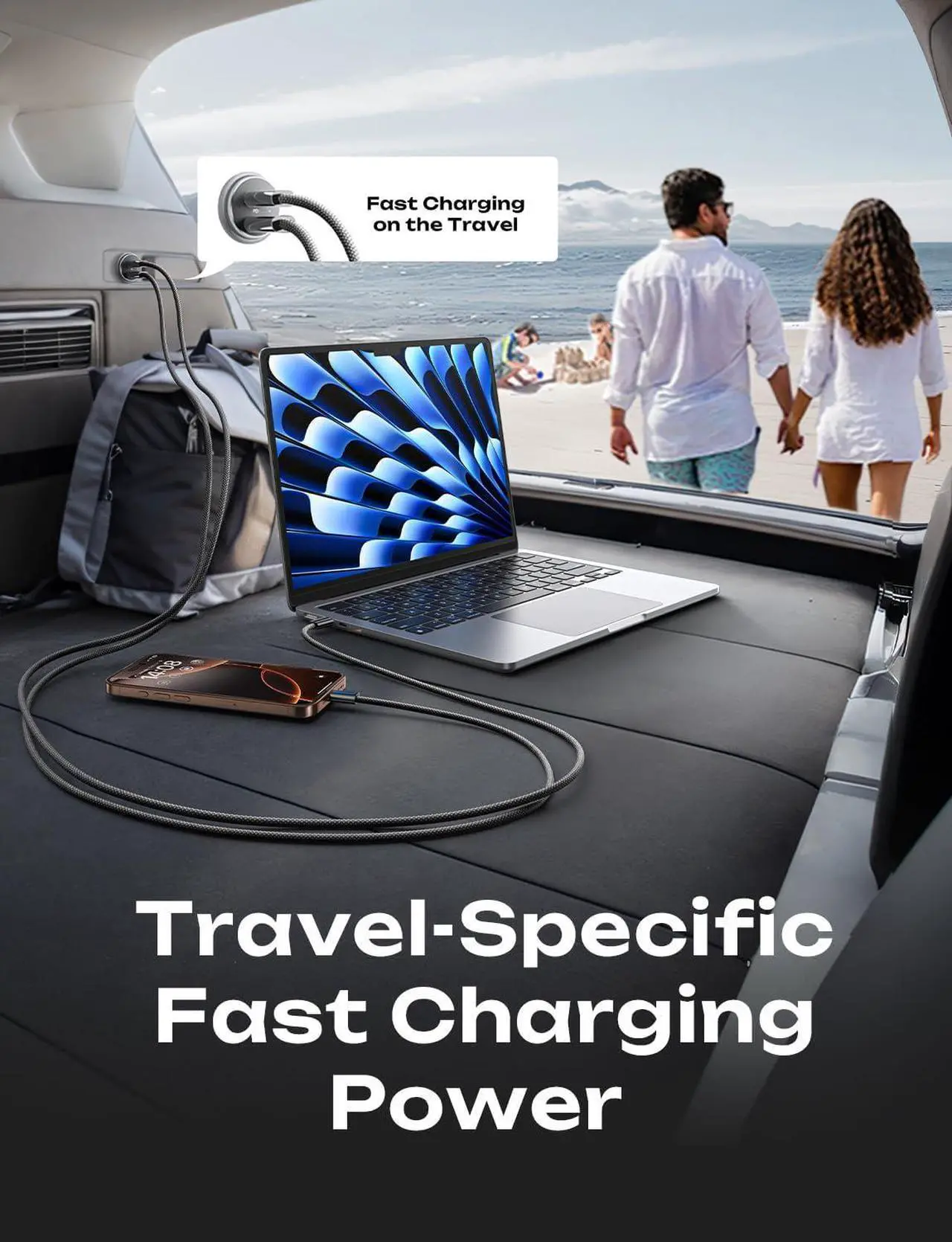 Alt view image 5 of 7 - 90W USB C Car Charger 2-Port PD 45W & QC 3.0 USB C Cigarette Lighter Adapter for iPhone 16 [All Metal & Mini] USB C Car Charger Fast Charging for iPhone 16/15/14/13 Pro Galaxy S25/S24 iPad