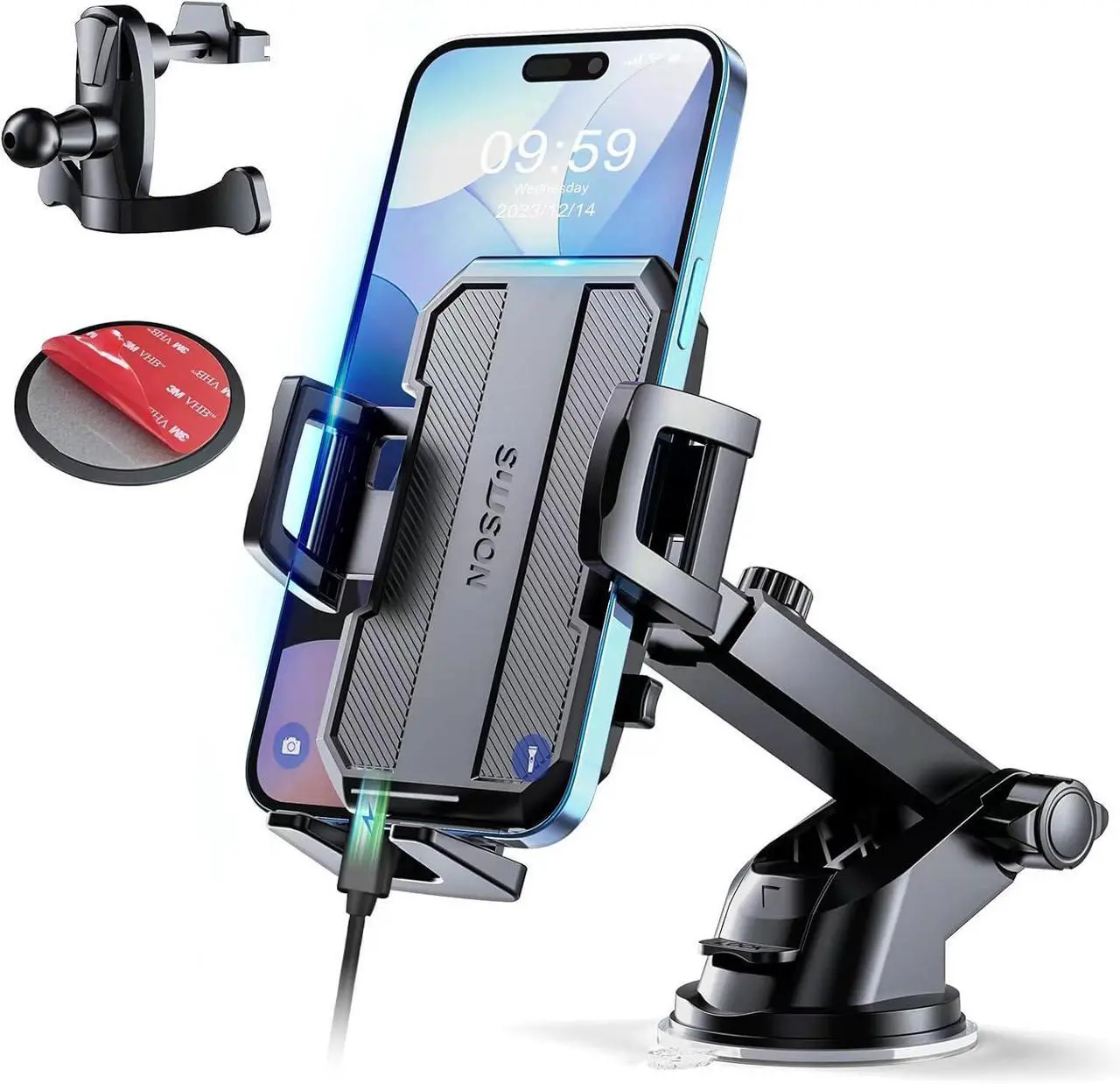 Main image of 2026 Upgraded Vacuum Magnetic Car Phone Holder for Magsafe [78+LBS Strongest Suction & 2400gf Strongest Magnetic] 360 Adjustable Car Phone Mount for Your Car/Gym/Mirror/Shower for iPhone & Android