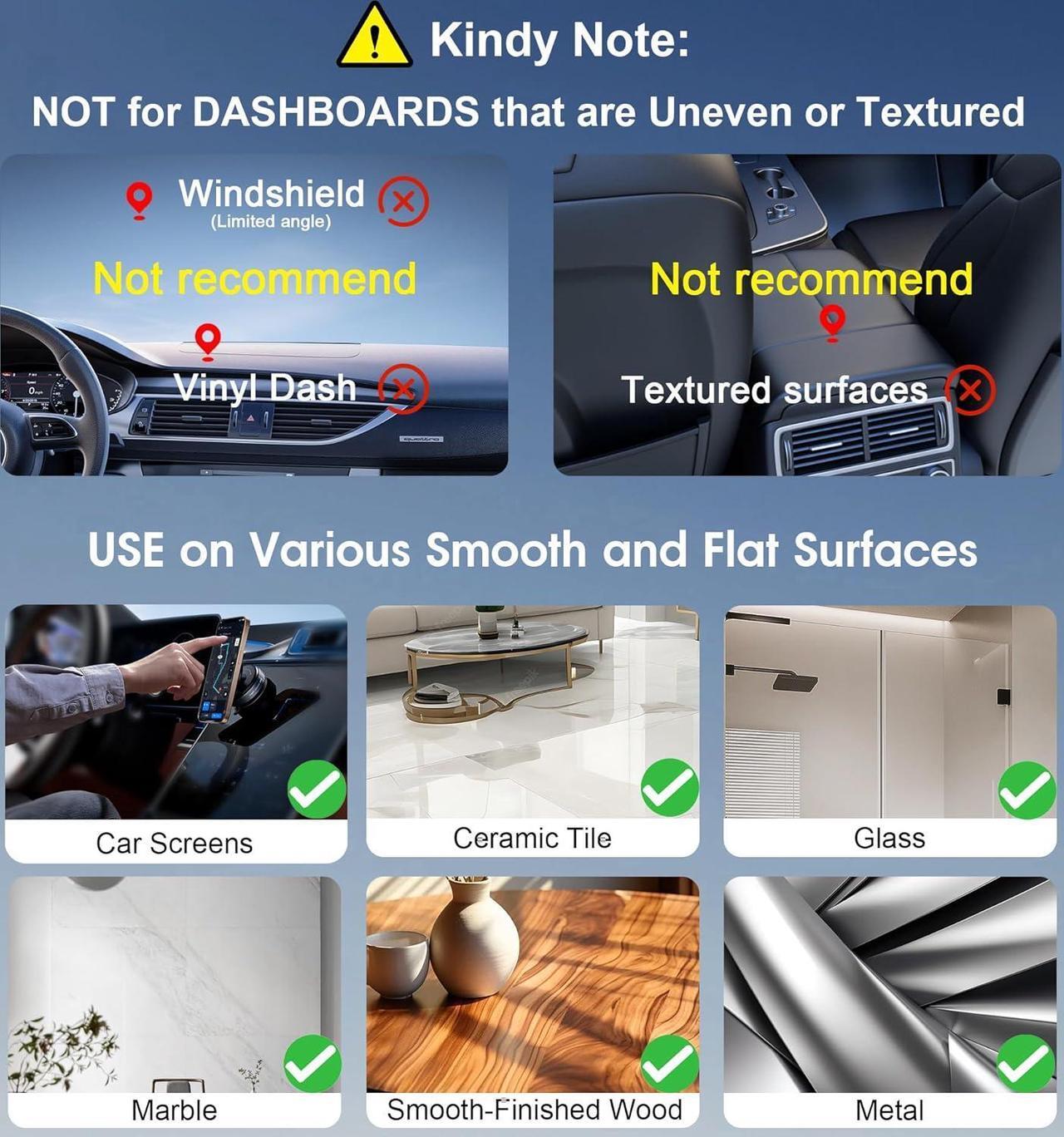 Alt view image 3 of 7 - Latest Magnetic Car Phone Holder Ultra Vacuum Suction Cup Phone Mount Magnetic Car Mount Cell Phone Holder for Your Car Accessories for iPhone 15 14 13 12 Android (Black)