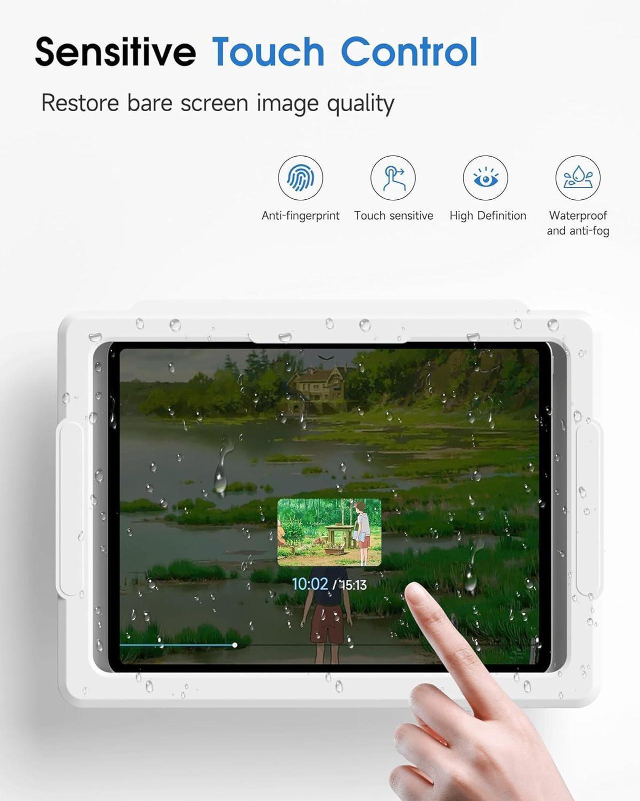 Alt view image 4 of 7 - Shower iPad Holder Waterproof with 480 Rotation Retractable Adjustable Wall Mount Up to 11 Shower Tablet Holder for Bathroom Bathtub 2 Adhesive Fit for iPad iPad Pro 11(White)