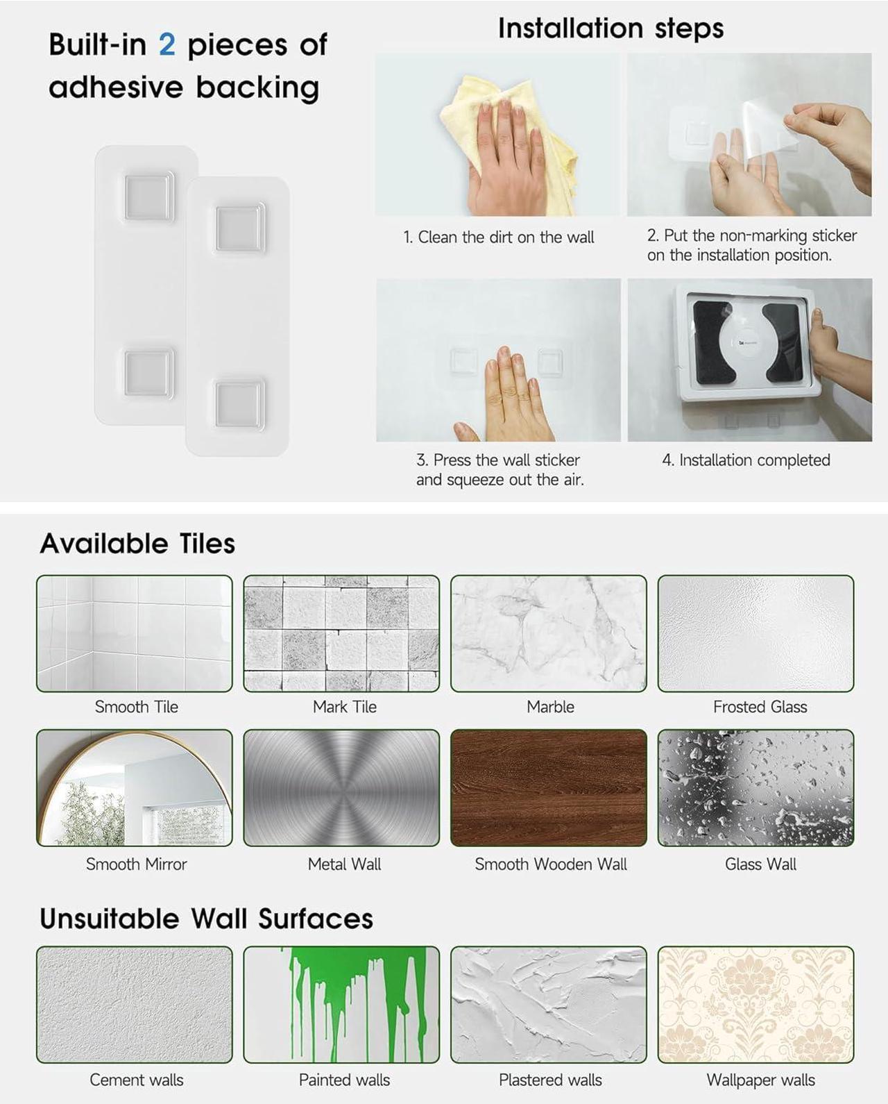Alt view image 6 of 7 - Shower iPad Holder Waterproof with 480 Rotation Retractable Adjustable Wall Mount Up to 11 Shower Tablet Holder for Bathroom Bathtub 2 Adhesive Fit for iPad iPad Pro 11(White)