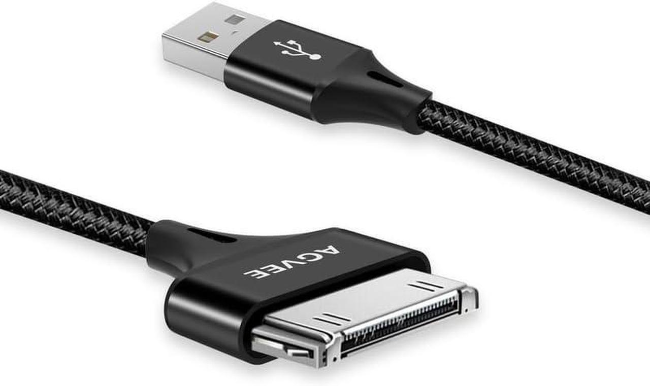 Alt view image 4 of 7 - 2 Pack 10ft for Old iPhone 4S Charging Cable MFI Certified 30 Pin Braided Heavy Duty Fast Durable Charger Cord Compatible with iPhone 4/4S iPad 1/2/3 iPod Classic Nano Touch Black