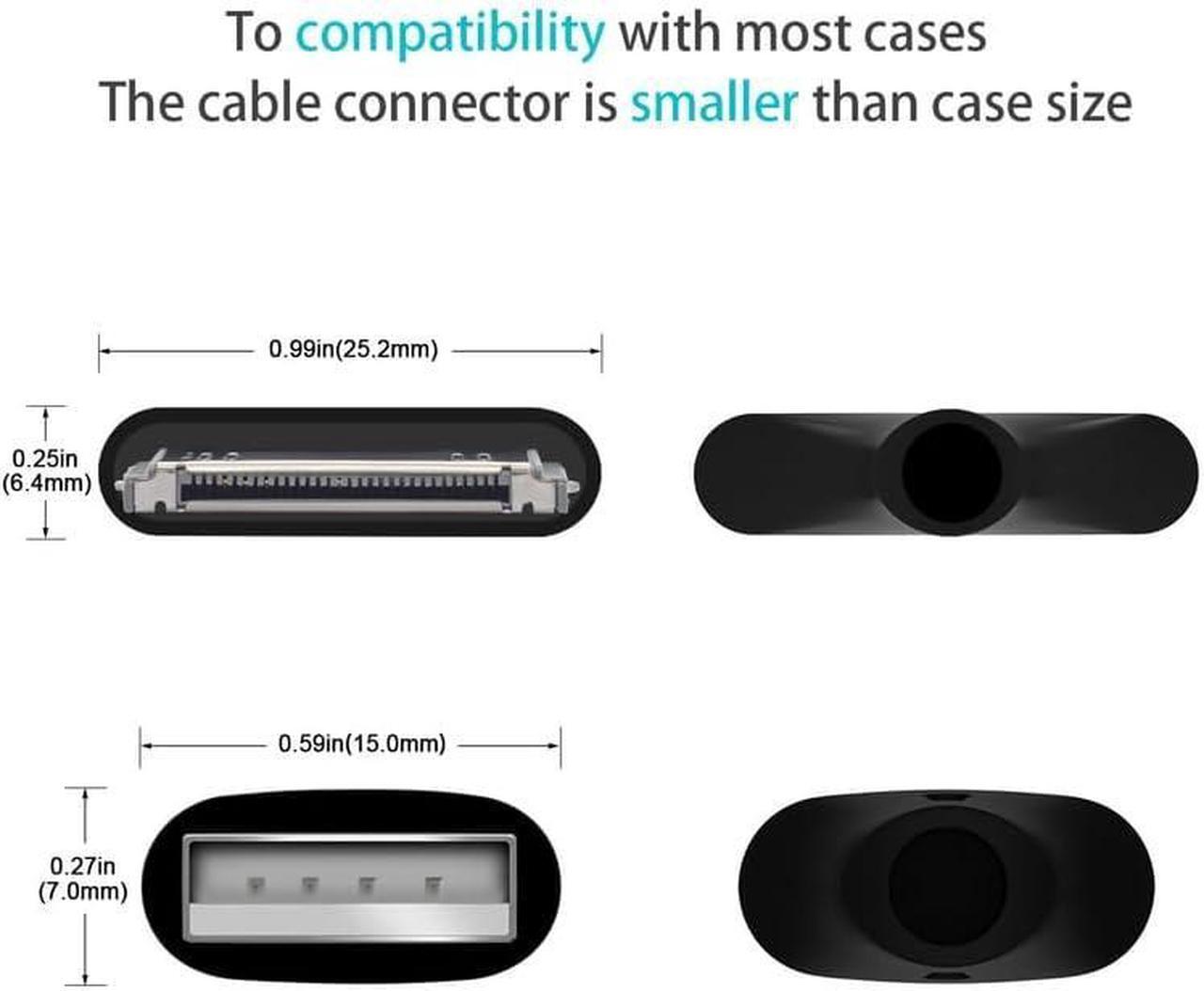 Alt view image 7 of 7 - 2 Pack 10ft for Old iPhone 4S Charging Cable MFI Certified 30 Pin Braided Heavy Duty Fast Durable Charger Cord Compatible with iPhone 4/4S iPad 1/2/3 iPod Classic Nano Touch Black