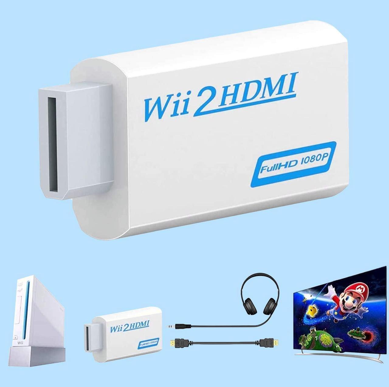 Alt view image 4 of 6 - Wii to HDMI Converter Output Video Audio Adapter with 3.5mm Audio Video Output Supports All Wii Display Modes Best Compatibility and Stability for Nintendo (Wii to HDMI Adapter)