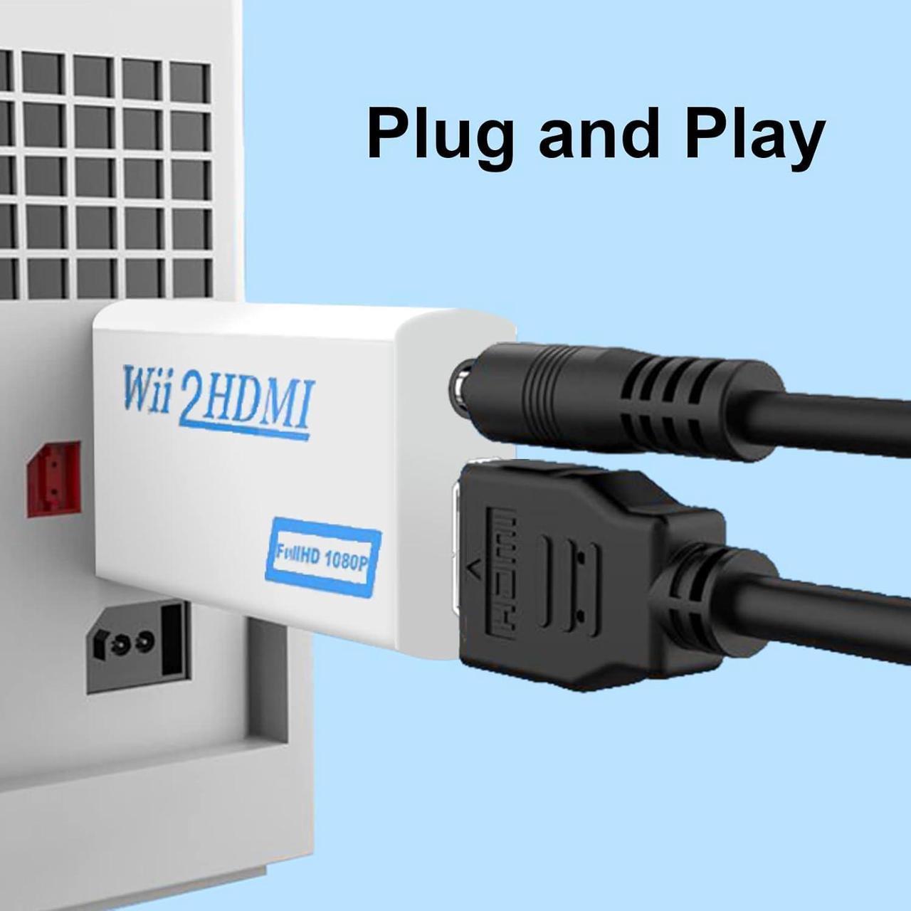 Alt view image 6 of 6 - Wii to HDMI Converter Output Video Audio Adapter with 3.5mm Audio Video Output Supports All Wii Display Modes Best Compatibility and Stability for Nintendo (Wii to HDMI Adapter)