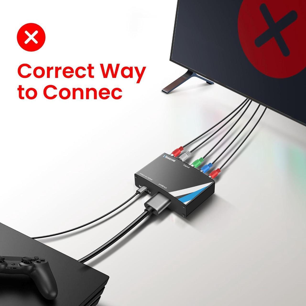 Alt view image 5 of 7 - Component to HDMI Adapter YPbPr to HDMI Coverter + R/L Component 5RCA RGB to HDMI Converter Adapter Supports 1080P Video Audio Converter Adapter for DVD PSP Xbox 360 to HDTV Monitor