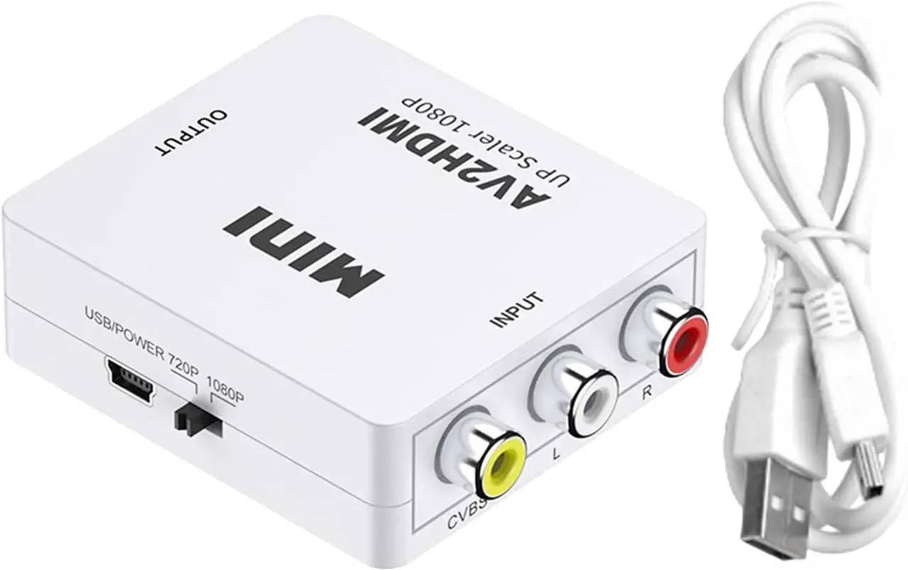 Main image of RCA to HDMI AV to HDMI Converter 1080P Mini RCA Composite CVBS Video Audio Adapter for PAL/NTSC TV/PC/ PS3/ STB/Xbox VHS/VCR/Blue-Ray DVD Player