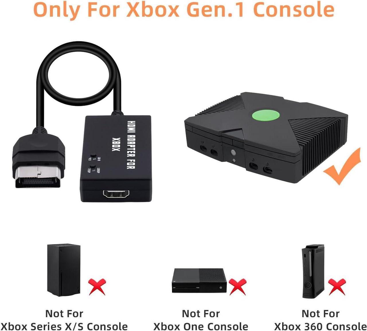 Alt view image 2 of 7 - Original Xbox to HDMI Adapter HD Link Cable Support 1080P/720P Xbox to HDMI Converter for Xbox Gen. 1 - Black