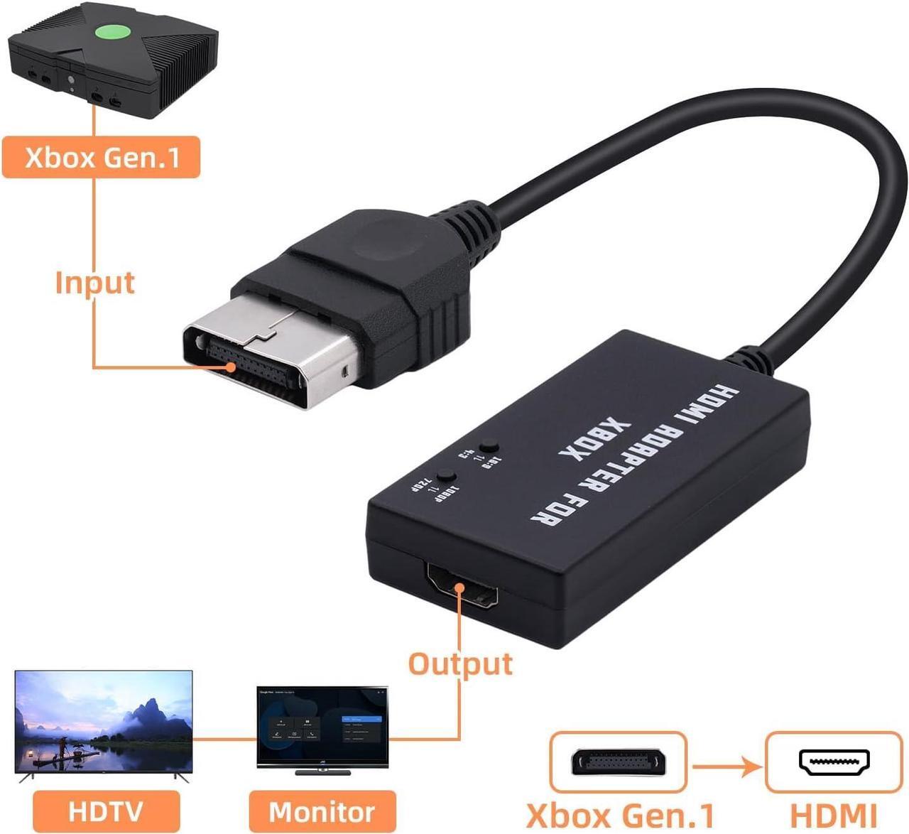 Alt view image 3 of 7 - Original Xbox to HDMI Adapter HD Link Cable Support 1080P/720P Xbox to HDMI Converter for Xbox Gen. 1 - Black