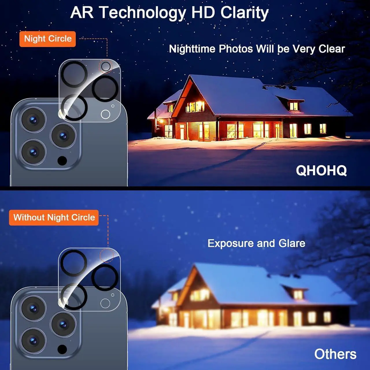 Alt view image 7 of 7 - 3 Pack Privacy Screen Protector for iPhone 15 Pro Max [6.7 Inch] with 3 Pack Camera Lens Protector Anti Spy Tempered Glass Film 9H Hardness HD Bubble Free Case Friendly - Black