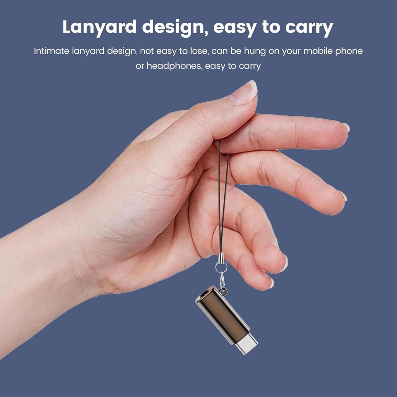 Alt view image 2 of 6 - USB C to Audio Jack Adapter 2Pcs Type C to 3.5mm Audio Adapter Compatible with iPhone 15 Plus/15 Pro Max  Galaxy S23 S22 S21 S20 Ultra Pixel iPad Pro MacBook Square Reader