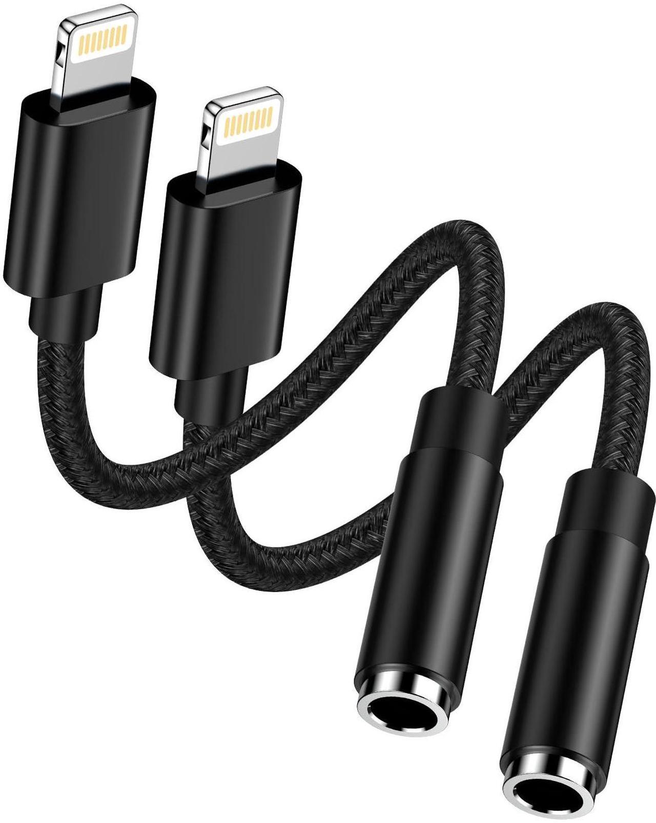 Main image of 2 Pack [ MFi Certified] Lightning to 3.5mm Aux Adapter for iPhone Headphones iPhone Aux Adapter Dongle for iPhone/iPad/iPod - Headphone Jack Adapter  Dongles