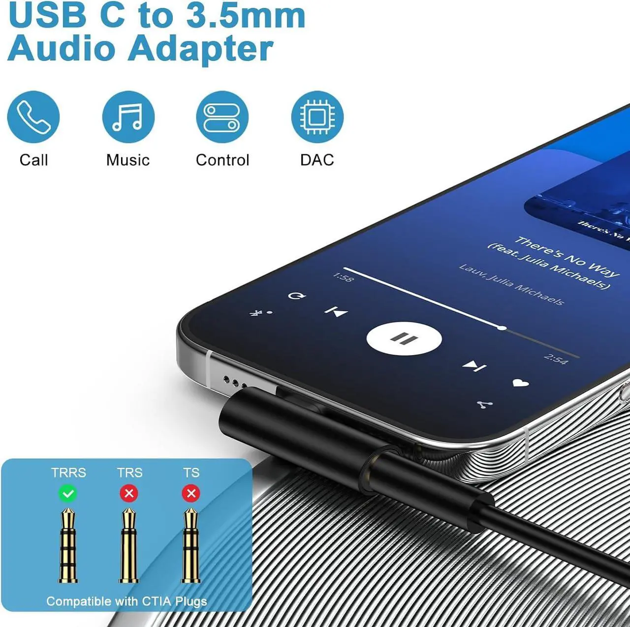 Alt view image 2 of 7 - USB C to 3.5mm Headphone Jack Adapter for  Galaxy A16 A35 S25 Ultra S25 Plus S25 A55 S24 FE S23 Z Fold Flip 6 Android Phone Right Angle Type C to Audio Adapter Headphone Adapter Aux Adapter