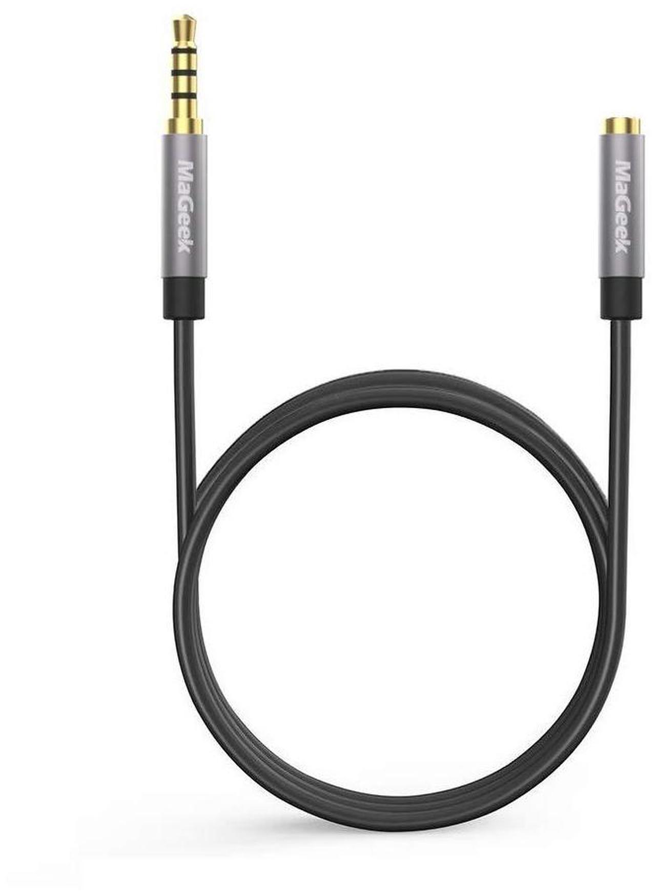 Main image of 3.5mm Audio Aux Extension Cord 10 ft Super Long TRRS 4-Pole Headphone Cable Male to Female Auxiliary Extension Adapter Compatible with Beats iPhone iPad Car Audio and More(Black)