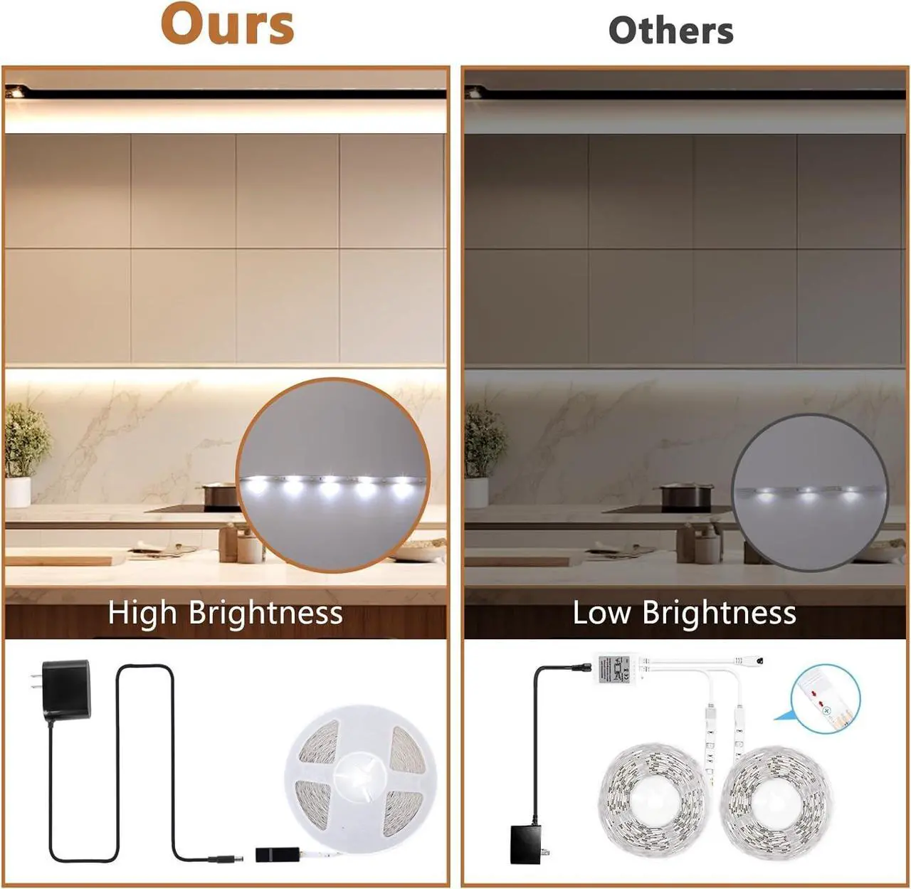Alt view image 5 of 7 - White LED Strip Lights 100ft Dimmable Bright 24V Led Tape Light with Remote and App Control 2700K-6500K White 1440 LEDs Lights for Bedroom Kitchen Ceiling (1 Rolls of 100ft)
