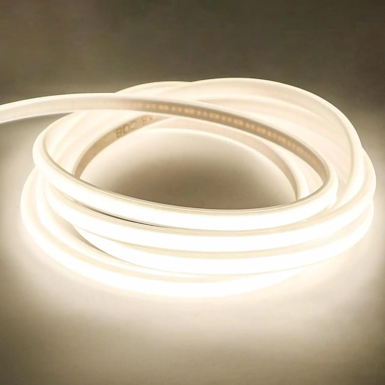 Alt view image 2 of 7 - AC 110V LED Strip Lights IP65 Waterproof LED Strip Lights 16.4feet Cuttable Rope Light Super Bright 320LEDs 4000K White Light with US Plug for Bedroom Ceiling Kitchen Under Cabinet