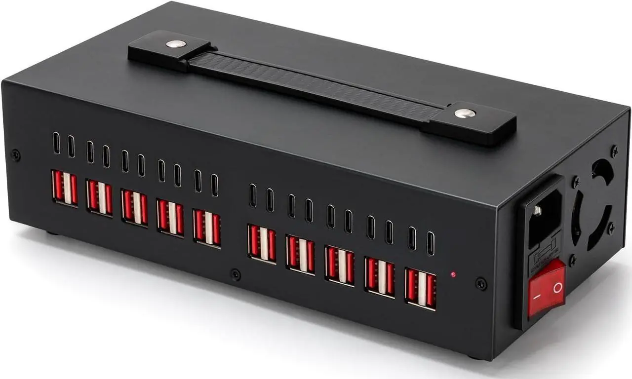 Main image of 300W USB~C Charging Station 40 Port (20 USB A & 20 USB~C Port) USB~C Charger Block Fast Charging Station for Multiple Devices Desktop USB Wall Charger Compatible for iPhone iPad Tablets