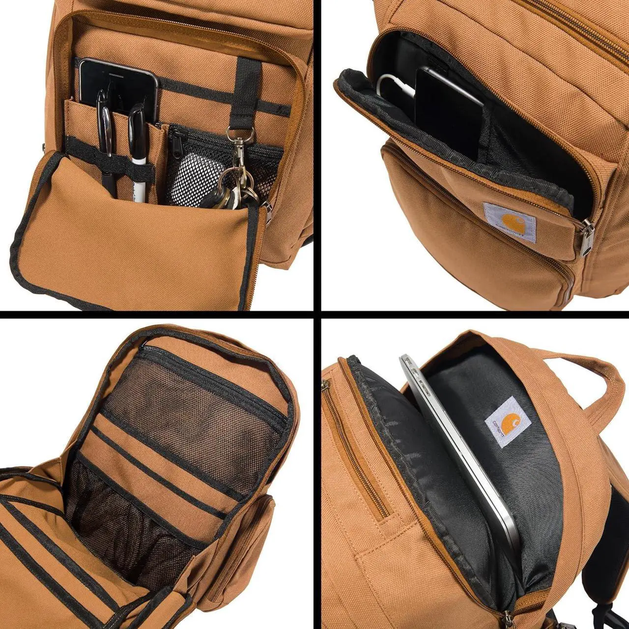 Alt view image 3 of 7 - 35L Backpack Durable Pack with Laptop Sleeve and Duravax Abrasion Resistant Base Everyday Triple Compartment Brown One Size