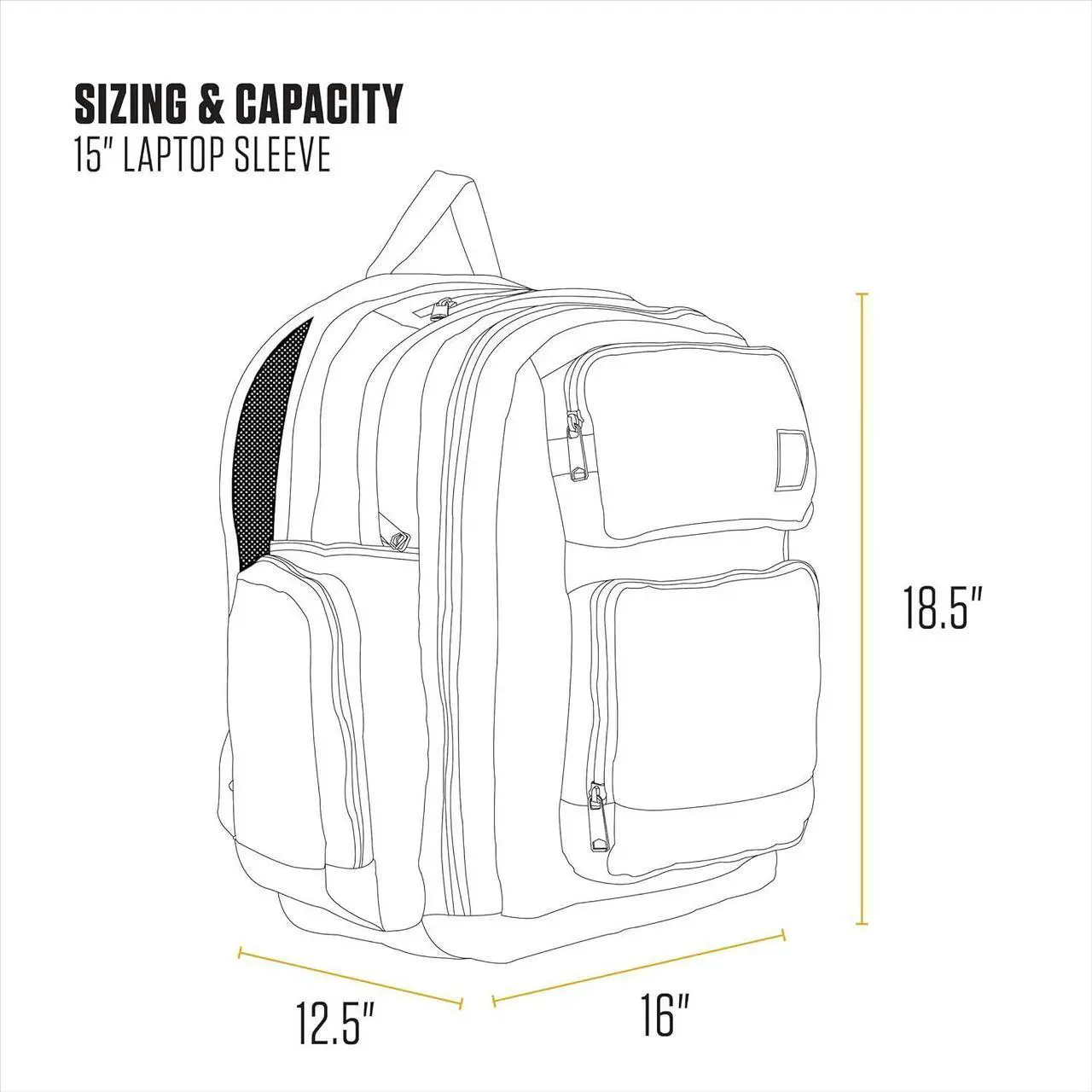 Alt view image 5 of 7 - 35L Backpack Durable Pack with Laptop Sleeve and Duravax Abrasion Resistant Base Everyday Triple Compartment Brown One Size