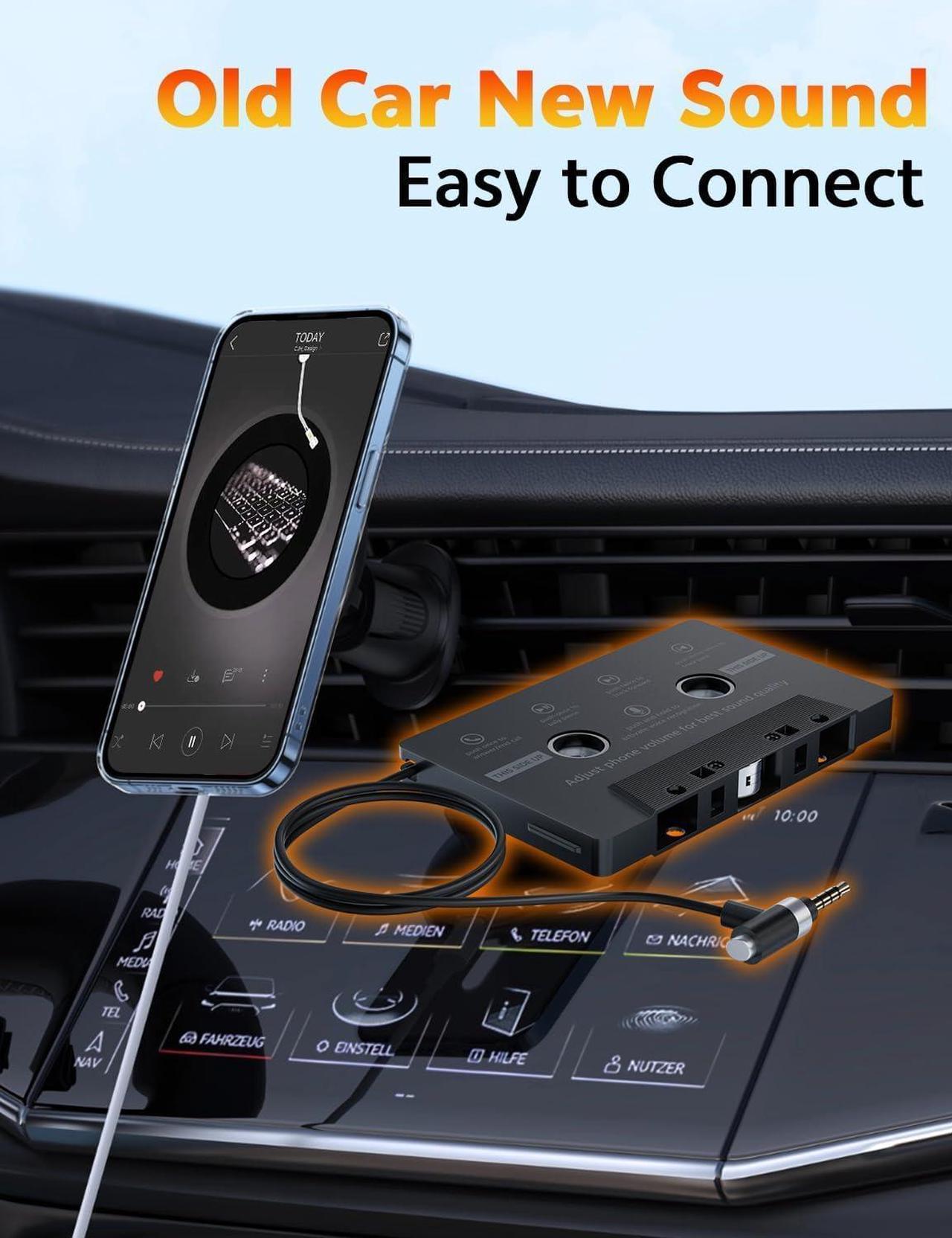 Alt view image 6 of 6 - Car Cassette AUX Adapter with Hands-Free Calling  Great for Old Car Stereo  Compatible with Smartphones and MP3 Players