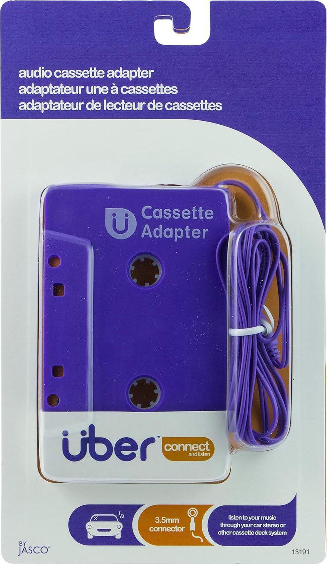 Main image of Car Stereo Cassette to Aux Adapter 3.5mm Headphone Jack for Smartphone Tablet iPod CD Player and Other Mobile Devices Purple 13191