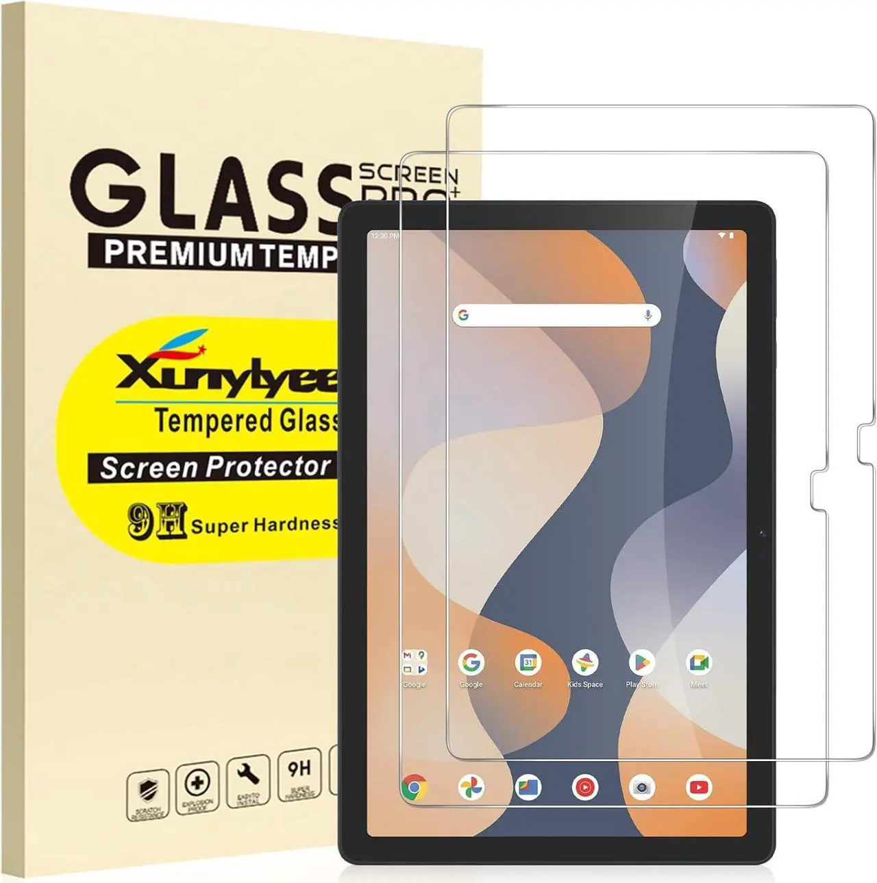 Main image of 2-Pack Screen Protector for Onn 10.1 inch Tablet 2024 4rd Gen Tempered Glass Film [235 * 153mm/ 9.25 * 6.02 inch]